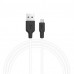 Кабель Hoco X21 USB to Micro Silicone Cable 1m Black-White