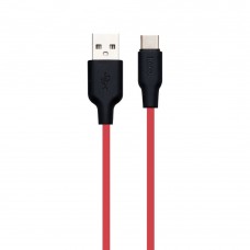 Силиконовый кабель Hoco X21 Plus Silicone Type-C 1 метр красный