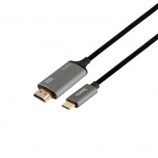 Переходник Hoco UA13 Type-c HDMI 1,8m цвет серый