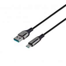 Кабель с дисплеем Hoco S51 Extreme USB - Type-C 5A 20W 1.2m чёрный