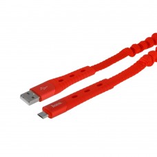 USB Hoco U78 Cotton Micro 2.4A 1.2m цвет красный