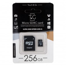 Карта памяти T&amp;G MicroSDXC 256gb UHS-3 10 Class &amp; Adapter цвет чёрный