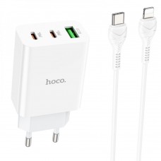 Сетевое зарядное устройство Hoco C99A PD20W+QC3.0 Type C to Lightning цвет белый