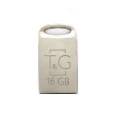 Металлическая флешка USB Flash Drive T&G 16gb Metal 105 стальная