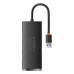 USB-A адаптер концентратор Baseus Lite Series 4-in-1 WKQX030001 0.25m