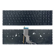 Клавиатура для HP Pavilion 15-ab 15-ak 15-au 15-ar 15-aq 15-aw 15-bc 15-bk 17-ab 17-g Envy m6-ar черная без рамки подсветка прямой Enter High Copy (9Z.NC8BQ.60R)
