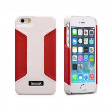 Чехол iCarer для iPhone 5/5S/5SE  Colorblock White/Red (RIP518R)