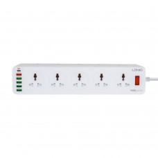 Сетевой удлинитель LDNIO SC10610 (10 ports / 1PD / 1QC3.0 / 4 USB / 2m) цвет белый