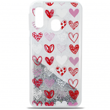 Чехол MiaMI Liquid Case for Samsung A405 (A40-2019) Hearts #1