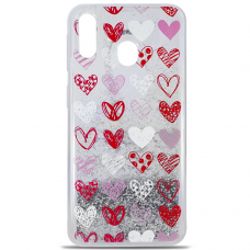 Чехол MiaMI Liquid Case for Samsung M205 (M20-2019) Hearts #1