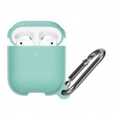 Чехол Silicone Leather Case для Airpods 1/2 Mint Green