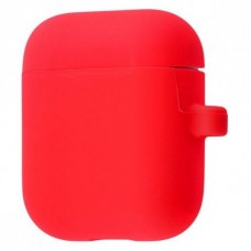 Чехол Silicone Case New with Carbine для Apple Airpods 1/2 Red