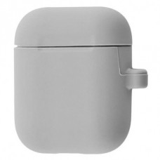Чехол Silicone Case New with Carbine для Apple Airpods 1/2 Grey