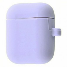 Чехол Silicone Case New with Carbine для Apple Airpods 1/2 Lavender Gray