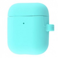 Чехол Silicone Case Slim with Carbine для Apple Airpods 2 Turquoise