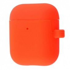 Чехол Silicone Case Slim with Carbine для Apple Airpods 2 Spicy Orange