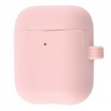 Чехол Silicone Case Slim with Carbine для Apple Airpods 2 Pink Sand