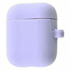 Чехол Silicone Case Slim with Carbine для Apple Airpods 2 Lavender Grey