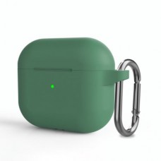 Чехол Silicone Case with Carbine для Airpods 3 Forest Green
