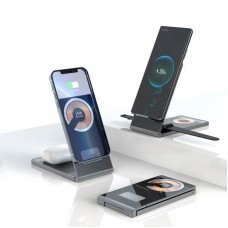Зарядка Qi 3in1 Magnetic Wireless Charger JYD-WC166 |5-15W, Watch/Airpods/Phone|