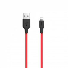 Кабель Hoco X21 Silicone Lightning Cable (1m) black/red