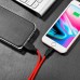 Кабель Hoco X21 Silicone Lightning Cable (1m) black/red