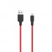 Кабель Hoco X21 Silicone Micro USB Cable (1m) black/red