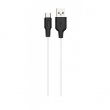 Кабель силиконовый Hoco X21 Plus Silicone USB to Type-C (1m) black-white