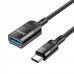 Кабель Hoco U107 Type-C to USB-female (1.2m) black