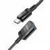 Кабель Hoco U107 Type-C to USB-female (1.2m) black