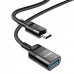 Кабель Hoco U107 Type-C to USB-female (1.2m) black