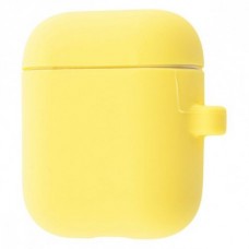 Чехол Silicone Case New with Carbine для Apple Airpods 1/2 Yellow