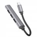 USB-Хаб Hoco HB26 4 in 1 (Type-C to 1хUSB3.0 + 3хUSB2.0) silver