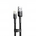 Кабель Baseus Cafule Lightning 2.4A (1m) gray/black