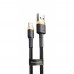 Кабель Baseus Cafule Lightning 2A (3m) gold/black