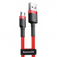 Кабель Baseus Cafule Micro USB 2.4A (1m) CAMKLF-B09 нейлоновая оплетка красный