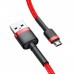 Кабель Baseus Cafule Micro USB 2.4A (1m) red/black