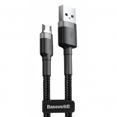 Кабель Baseus Cafule Micro USB 2.4A (1m) CAMKLF-BG1 серо чёрный усиленный