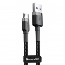 Кабель Baseus Cafule Micro USB 1.5A (2m) CAMKLF-CG1 черно-серый усиленный 2 метровый