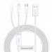 Кабель Baseus Superior Series Fast Charging 3-in-1 (Micro USB+Lightning+Type-C) 3.5A (1.5m) white