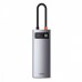 USB-Хаб Baseus Metal Gleam Series 5-in-1 30Hz Version (3xUSB3.0 + 4KHD + Type-C) gray