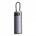 USB-Хаб Baseus Metal Gleam Series 4-in-1 (4xUSB3.0) gray