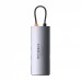 USB-Хаб Baseus Metal Gleam Series 4-in-1 (4xUSB3.0) gray