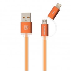 Кабель combo Micro USB+Lightning REMAX Aurora  RC-020t