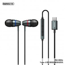 Наушники REMAX Type-C Metal Wired Earphone for Music & Call RM-660a