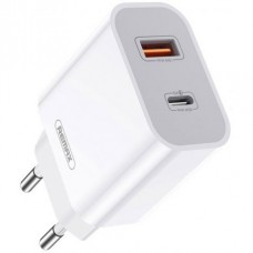 Сетевое зарядное устройство Remax RP-U6 PD+QC 3.0 (1USB/1Type-C/3A/30W) White