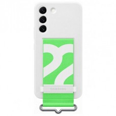 Чехол Samsung Silicone with Strap Cover для Galaxy S22 (S901) White (EF-GS901TWEGRU)