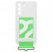 Чехол Samsung Silicone with Strap Cover для Galaxy S22 (S901) White (EF-GS901TWEGRU)