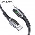 Кабель USAMS Lightning Smart Power Off Cable Raydan Series US-SJ470 |2m, 2.4A|