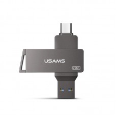Флешка USAMS Type-C OTG USB3.0 Rotatable High Speed Flash Drive 256GB US-ZB202